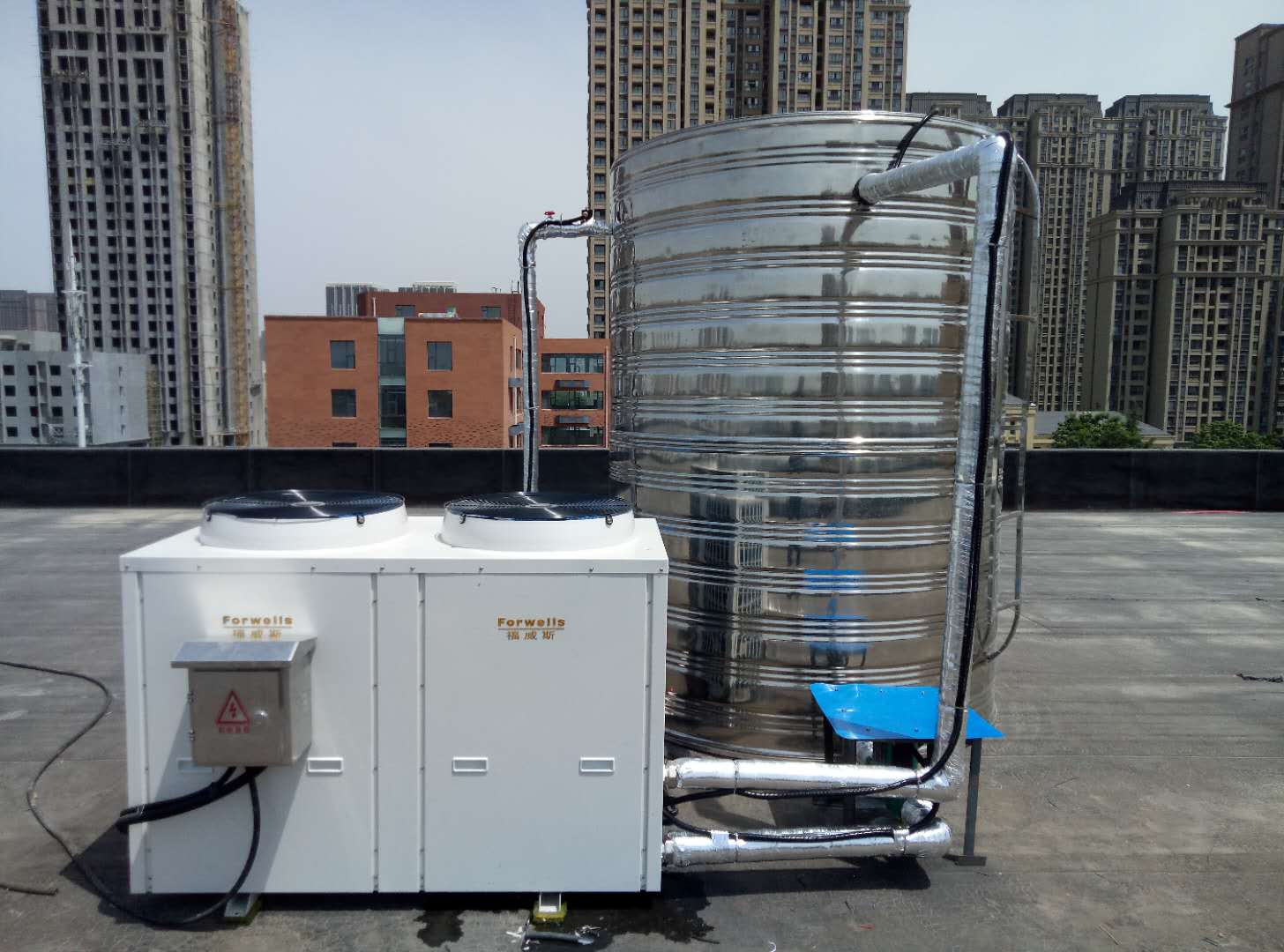 河南學校用空氣能熱水器，四季恒溫
